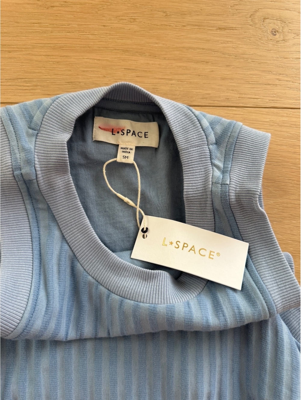 l*space Light Blue Ribbed Tank Dress - Picture 4 of 6
